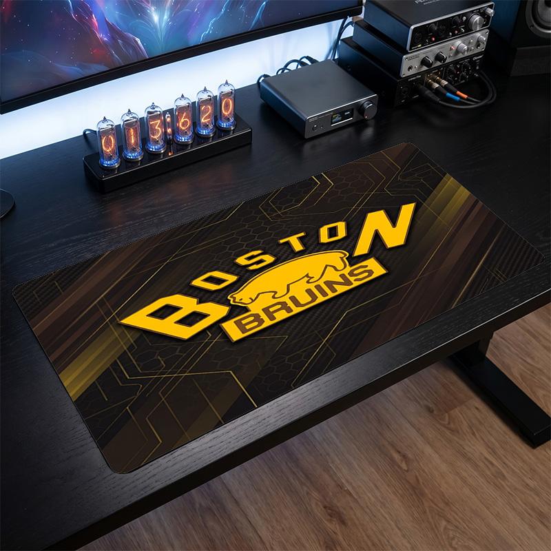 Boston Bruins Pattern Mousepad Anti?Slip Rubber Desk Pad For Gaming Working Desktop Decoration