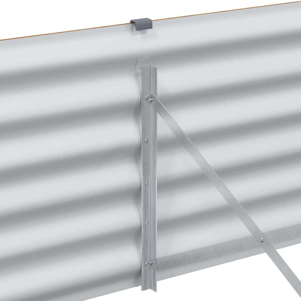 Raised Bed Light Brown 195 x 50 x 36 cm Galvanized Steel