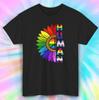 Rainbow Peace Flower Human T-Shirt Mens Womens Tees Top | LGBTQ Pride Shirt | Equality Tee S-5XL