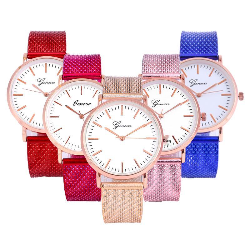 

Geneva Women s Mesh Band Watch - Minimalist Style, Thin Dial