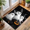 Cute Ghost Pumpkin Head Halloween Theme Carpet for Living Room Bedroom Bedside Floor Mat Cloakroom Sofa Area Rug for Gifts