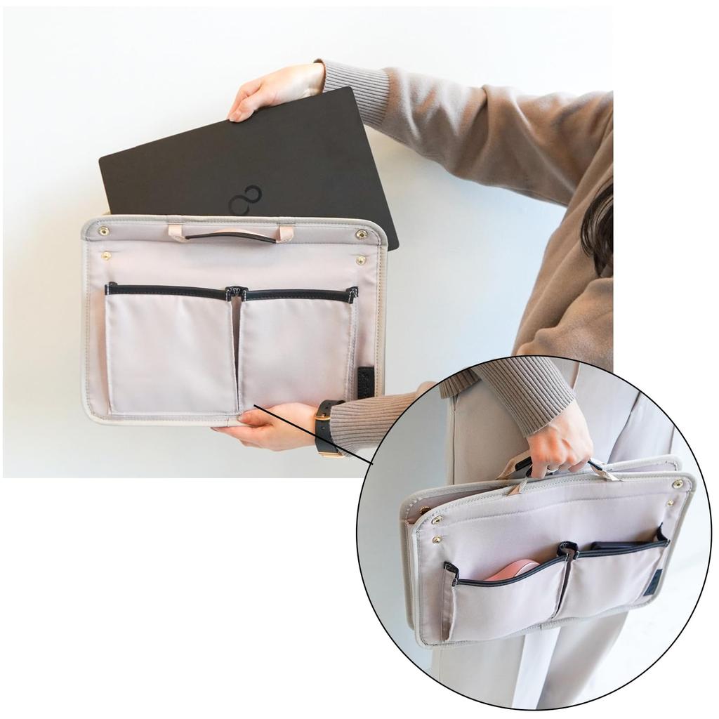 Jewel Narrows Eto Tote Bag, Horizontal, A4 Size, Holds 13.3-inch Laptop, 11931, Black