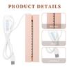 1-10pcs LED Wood Light Display Crystal Wooden Lighted Base Stand Acrylic Light Plate Base USB Wooden Base for Resin Art Lights