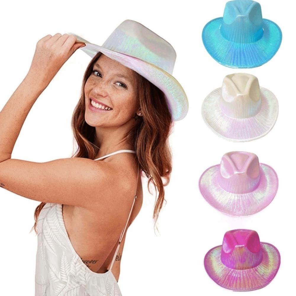 Pearlescent Shine Glitter Cowgirl Hat Glitter Finish Western Cowboy Hat Western Theme