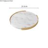 Natural Marble Tray Iron Round Storage Tray Home Decorative Plate Jewelry Trays Cake Pan Dessert Plate Cake Stand Display Trays