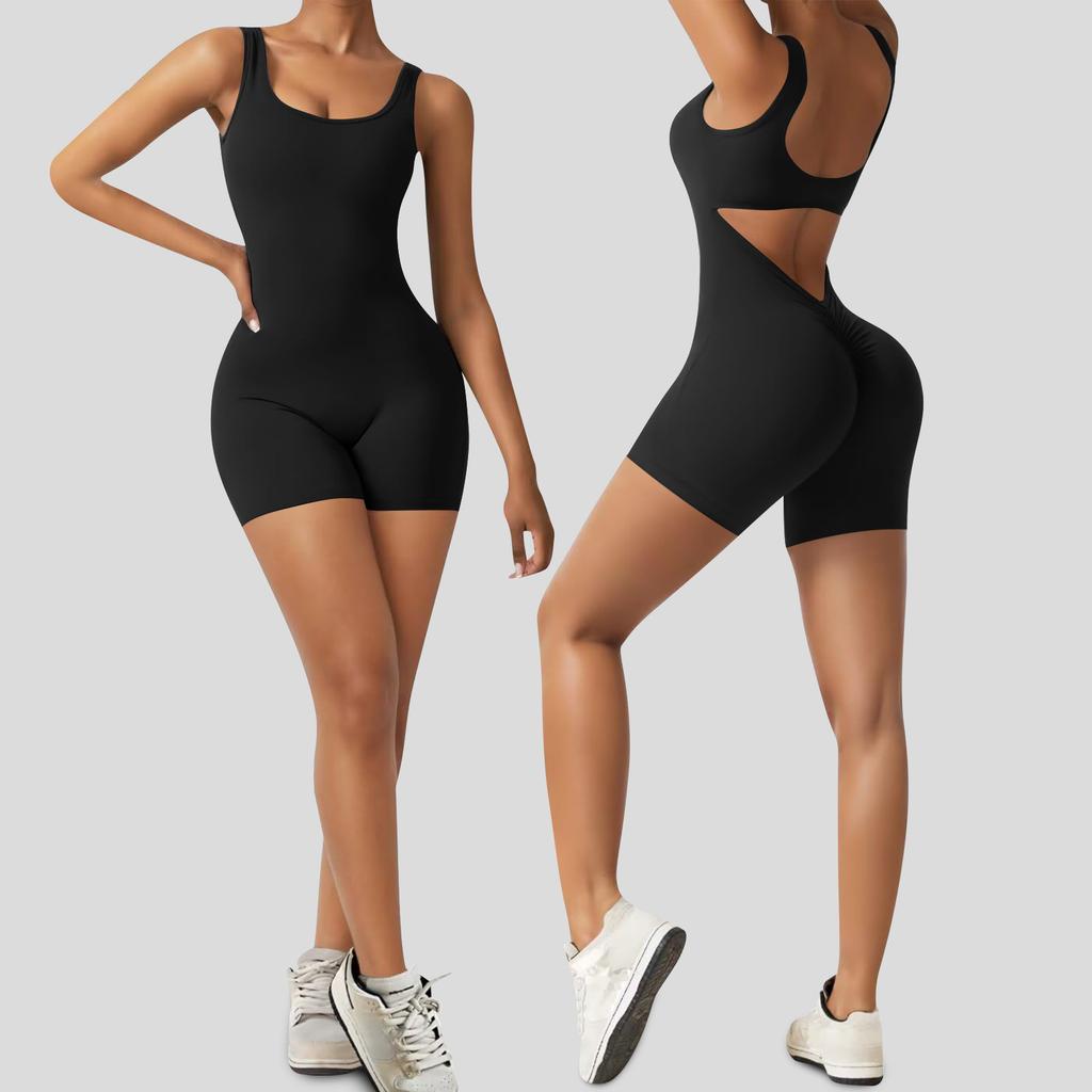 Women's Jumpsuit Sexy Backless Jumpsuit Shorts Sleeveless