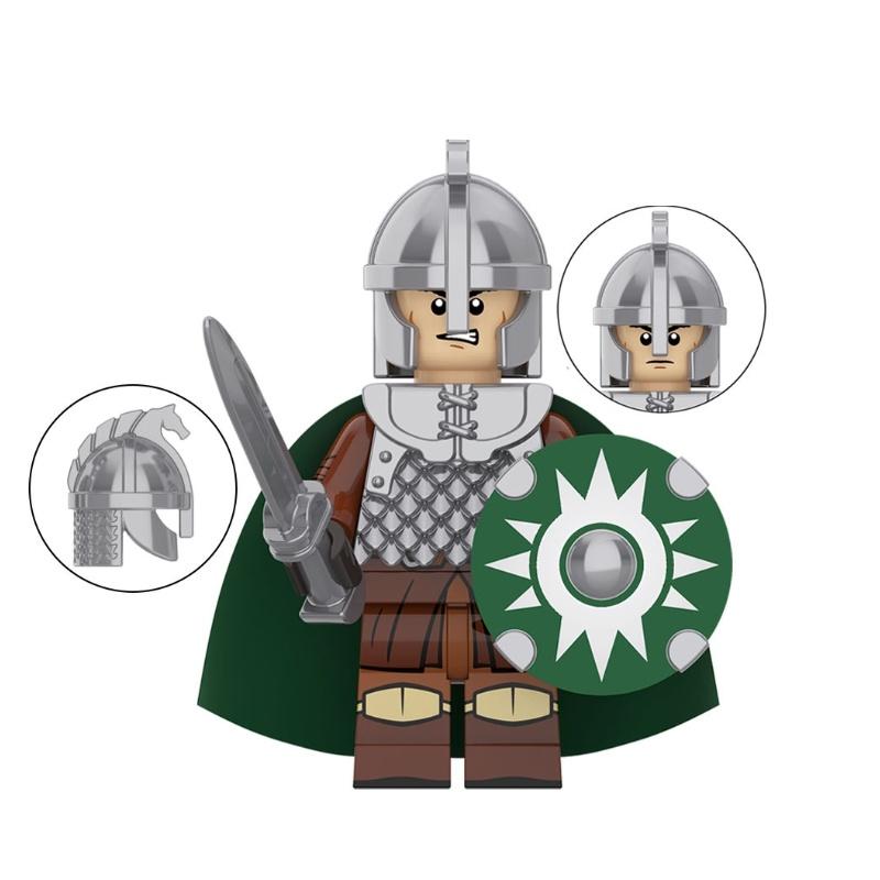 Kt1046 Blocs de construction Jouet Garde Chevalier Lo-han Ancien Matériau Plastique