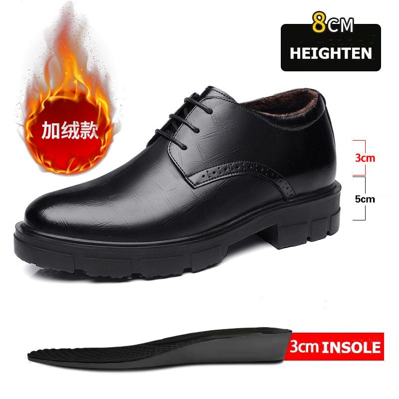 Nuovi Uomini Estivi Cava Plateau Tacco Alto 5/8/10 CM Crescita in Altezza Formale Uomo Derby Scarpe in Pelle Uomo Scarpe da Cerimonia Elevatore
