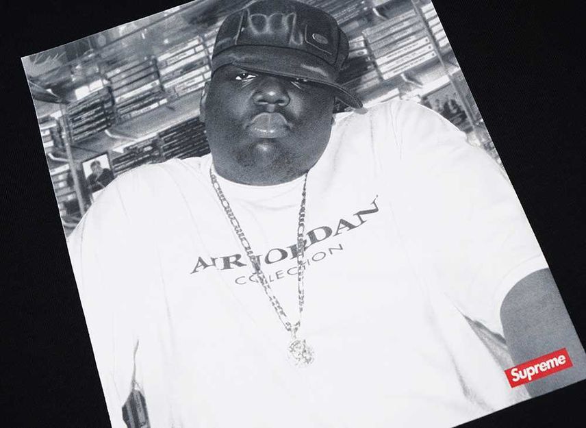 Supreme X Jordan Biggie S/S Top Black