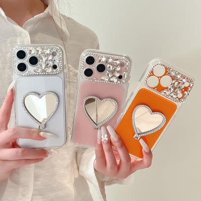 Premium Sense Flash Diamond Mirror Love Applies To iPhone17promax Apple 16 Mobile Phone Case 15 New Protective Case