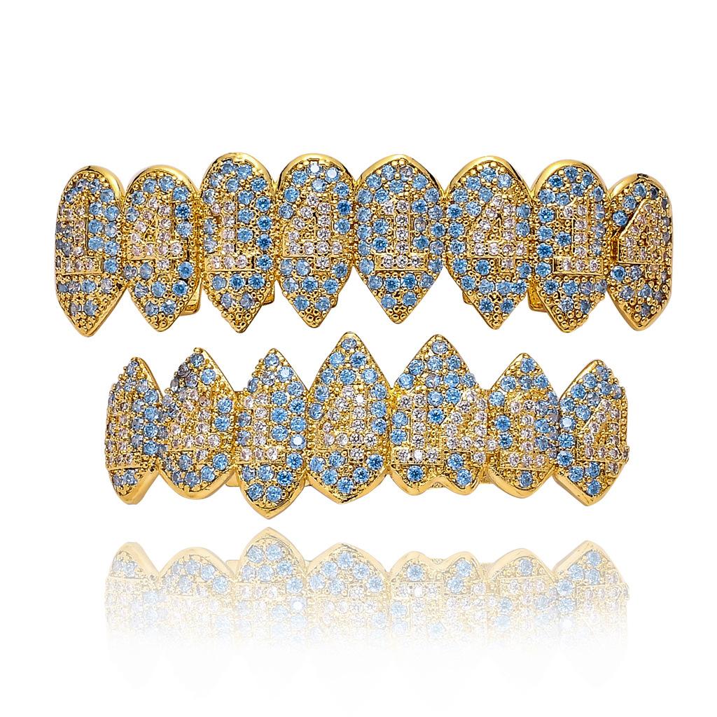 European and American Jewellery New Hiphop Body Jewelry Grillz Hip Hop Teeth Fangs Vampire Zircon Hip Hop Braces Dents En or