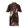 European American Style Women's Sexy V-neck Sequin Short Dress 4772279