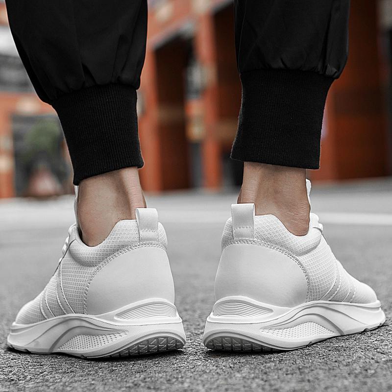 2025 Increased Men Sneakers Elevator Shoes Breathable Sports Hidden 4cm 6cm 8cm Height Increasing Shoes Male Taller Casual Shoes