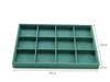 Velvet Dark Green Jewelry Display Tray for Rings, Necklaces, and Earrings