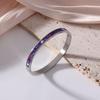 18K Electroplated Women's Retro Enamel Drip Oil Titanium Steel Bracelet, 6mm