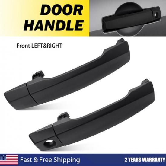 2PCS Door Exterior Handle For Infiniti 2004-2015 Black Nissan & Fron Left Right