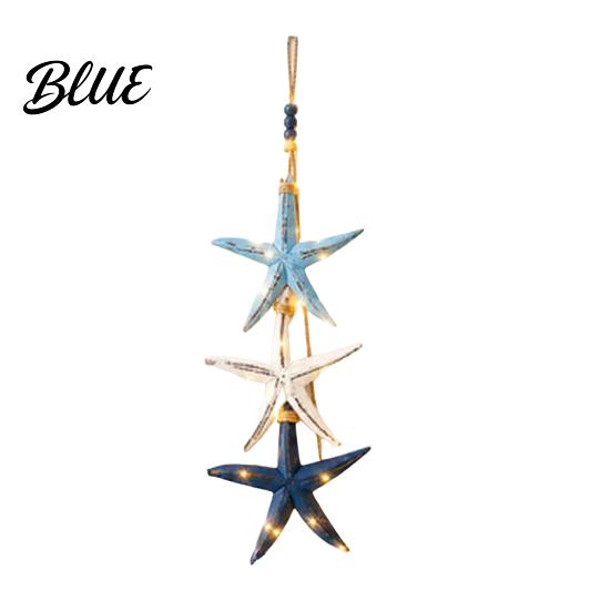 Bathroom And Bedroom Wall Decor Lighted Wooden Fish Starfish Decor Beachy with Warm LEDs Maritime Inspired Home Accessories Coastal Nautical Hanging