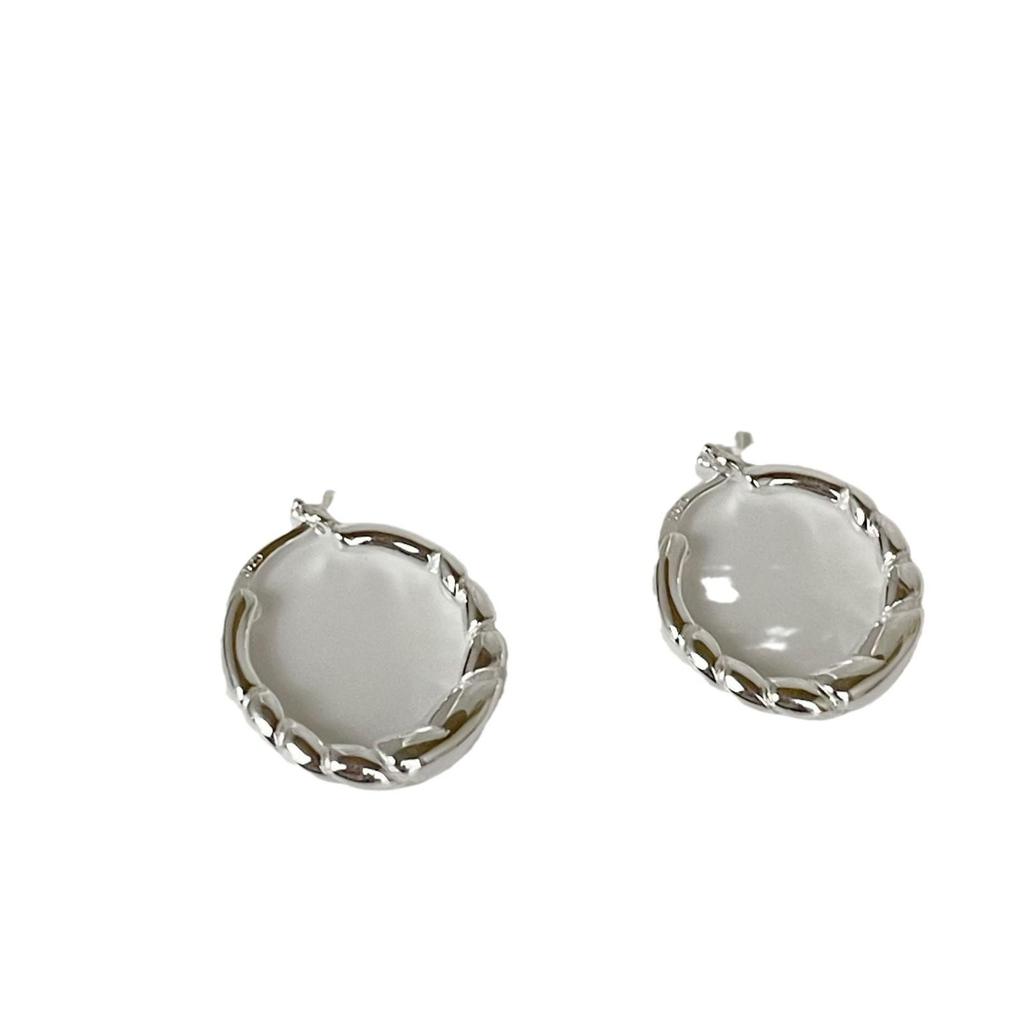 Su Chuang S925 Sterling Silver Twist Ear Cuff: Elegant Korean-Style Women's Hoop Earrings