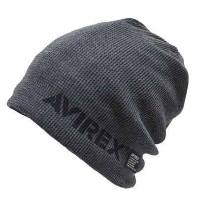 AVIREX Knit Cap Waffle Fabric Beanie, (Gray)