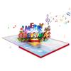 Light Up Musical Christmas Card Pop Up Musical Christmas Greeting Cards with 3D Effects for Holiday Decoration