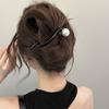 Yousheng 1/3Pcs Women Banana Clip Set Non-Slip Twist Faux Pearl Hair Clips Vintage French Ponytail Buckle Clip Hair Accessories