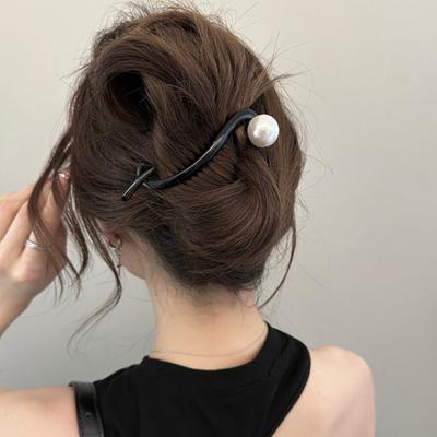 Yousheng 1/3Pcs Women Banana Clip Set Non-Slip Twist Faux Pearl Hair Clips Vintage French Ponytail Buckle Clip Hair Accessories