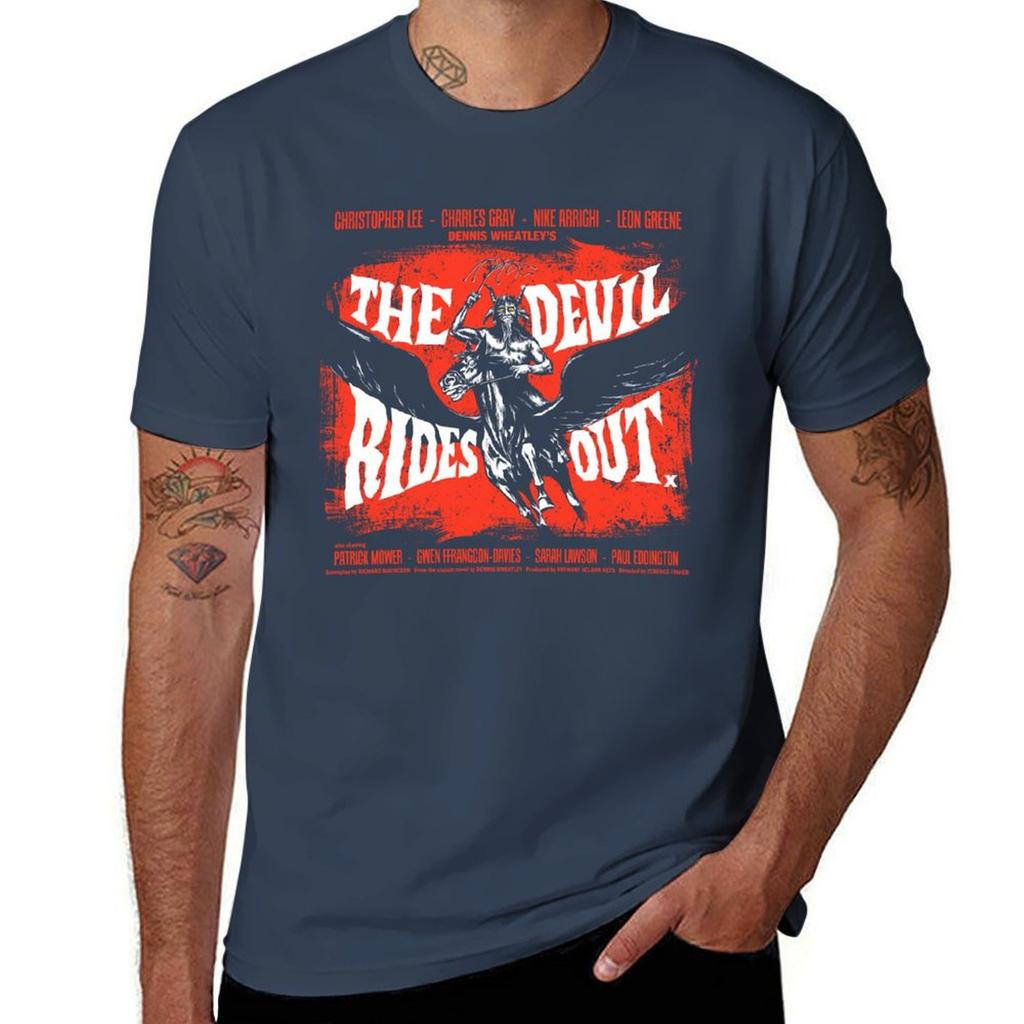 The Devil Rides Out Tshirt Active Sports Short Sleeve Cotton Shirt