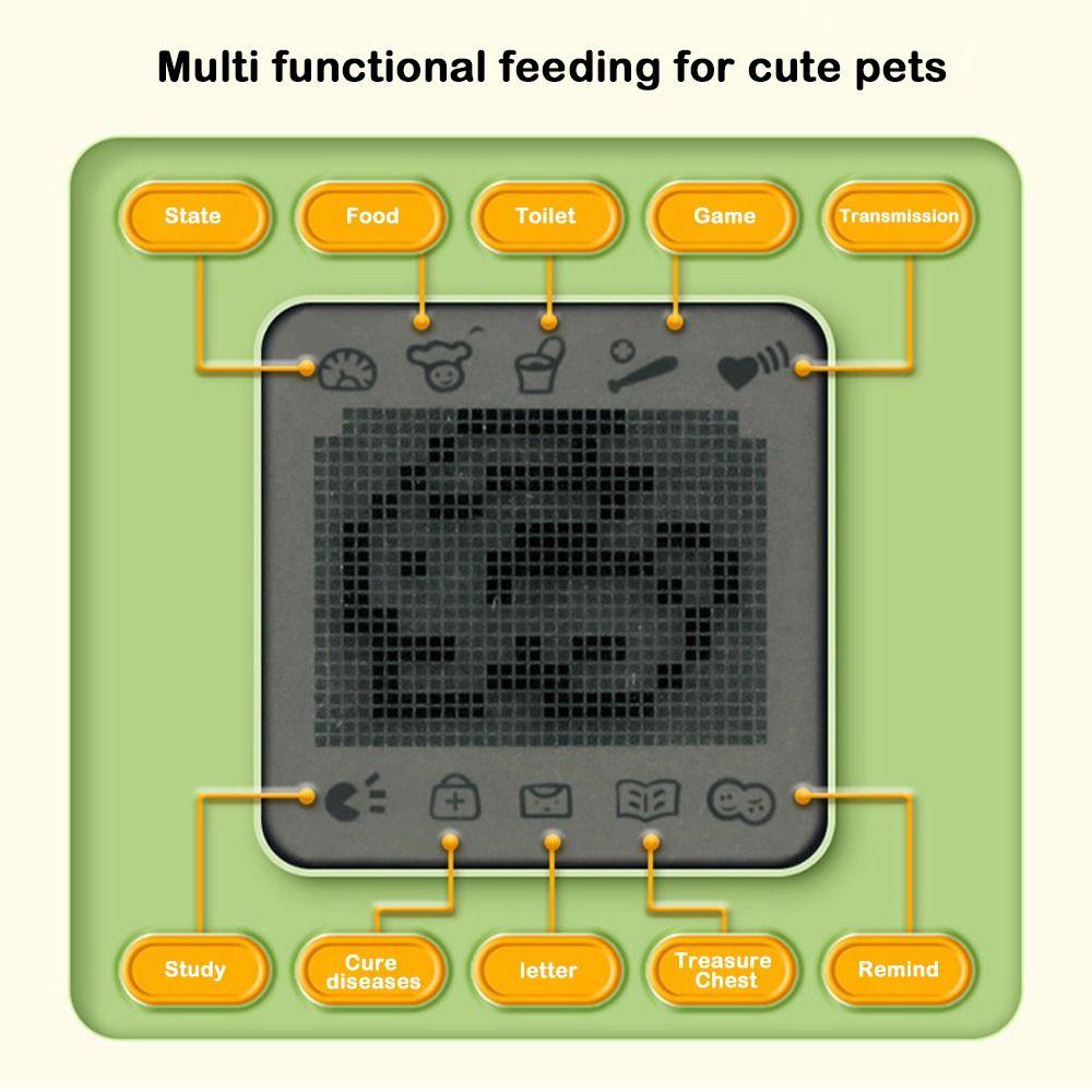 Mini Electronic Game Console Handheld Pet Raising Keychain Pet Feeding Machin  for Chlidren