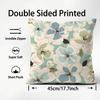 Simple And Elegant Flowers Cushion Cover Plush Fabric Soft Double-Sided Printed Sofa Warm Winter Home Child Gift Pillow Case