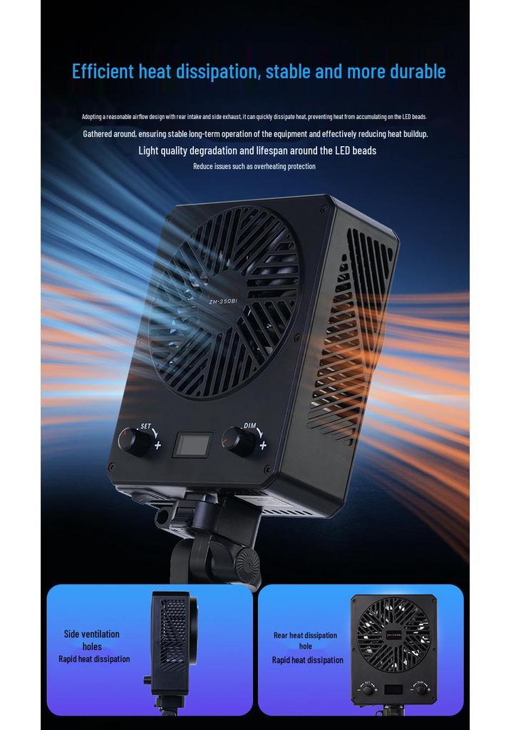 ZM-350Bi 300W Soft Light Lamp for Live Streaming & Portrait Photography
