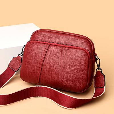 Damen Vintage Umhängetasche Schultertasche Handy-Tasche Echtleder Messenger Geldbörse Alltagstasche