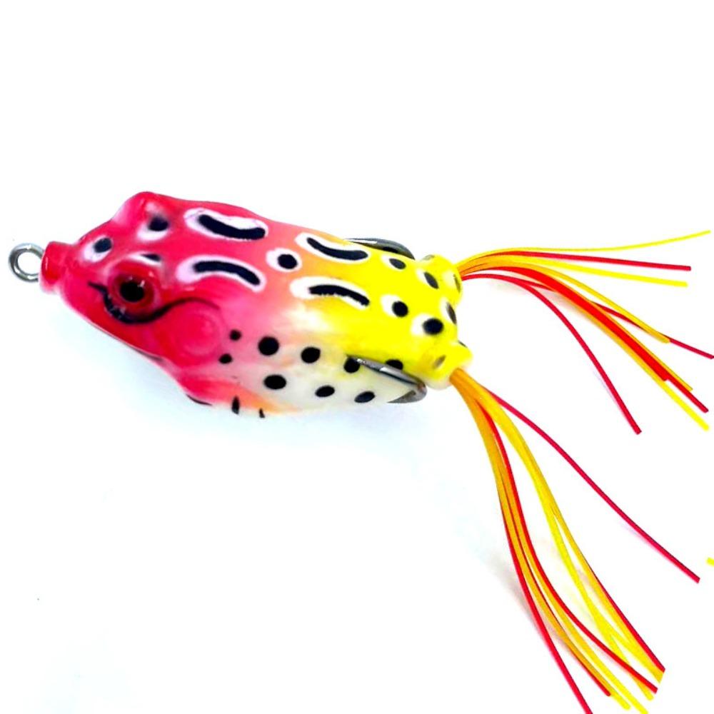 2PCS 3D Eyes Frog Lures 12g Weight Plastic Fishing Lure Durable Soft Tube Bait Wild Fishing