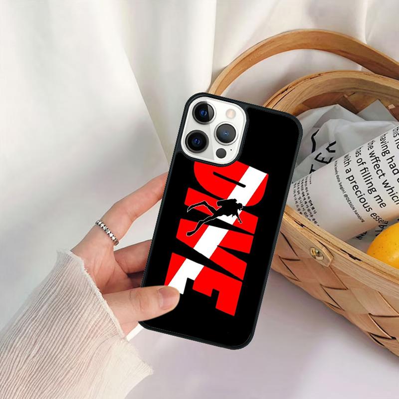 Scuba Diving Dive Flag Phone Case For IPhone 18 17 Air 16 15 14 11 12 13 Pro MAX Plus coque Cover Shell