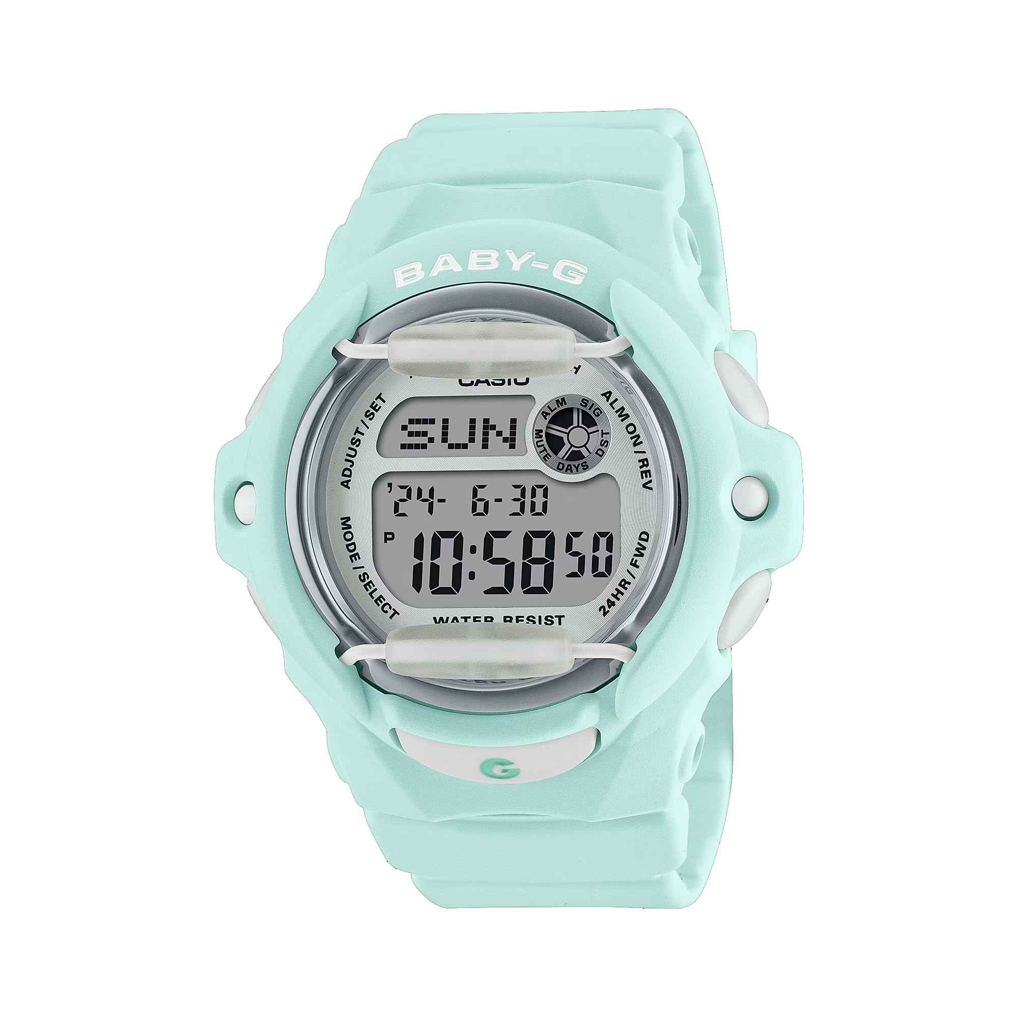 

(Casio) Casio женские детские часы G 039 светло-мятные BG169R-3 46 мм смола