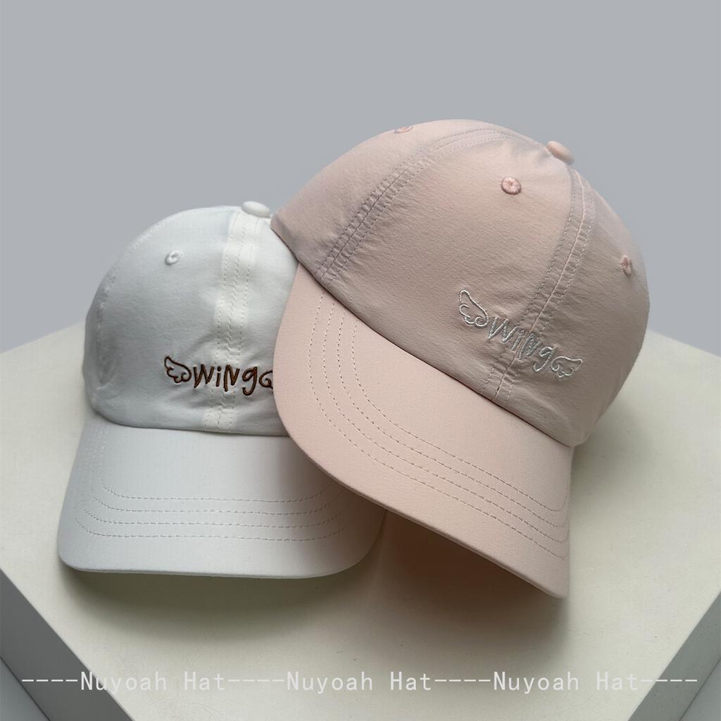 Baseball Letterings Alphabet Wing Stitched Stitching Embroidered Quick-Dry Cute Women  Men Her Him For Fresh Caps Peaked Hats Sunshade Elastic