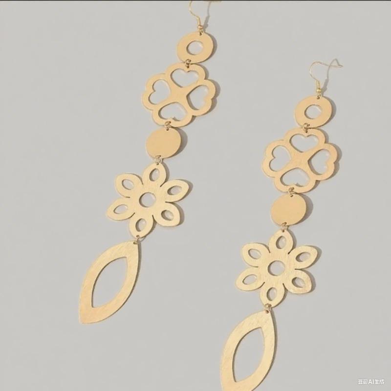 High sense niche personality stainless steel stud earrings light luxury fashion temperament earrings