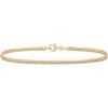 Miabella Italian Solid 925 Sterling Silver, 18K Yellow Gold Plated 2mm Domed Herringbone Snake Chain Link Bracelet for Women Men, Made In Italy