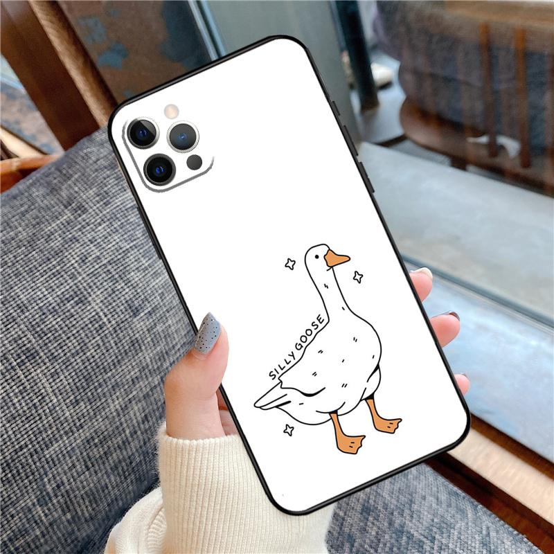 

Cartoon Cute Goose Duck Phone Case For iPhone 17 Pro Max 17Pro 17 Air Silicone Cover Capa iPhone 17