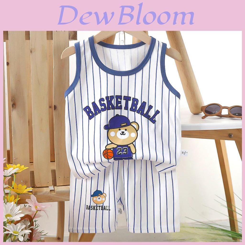Childrens Cotton Vest Set With Animal Cartoon Prints For Summer Playwear