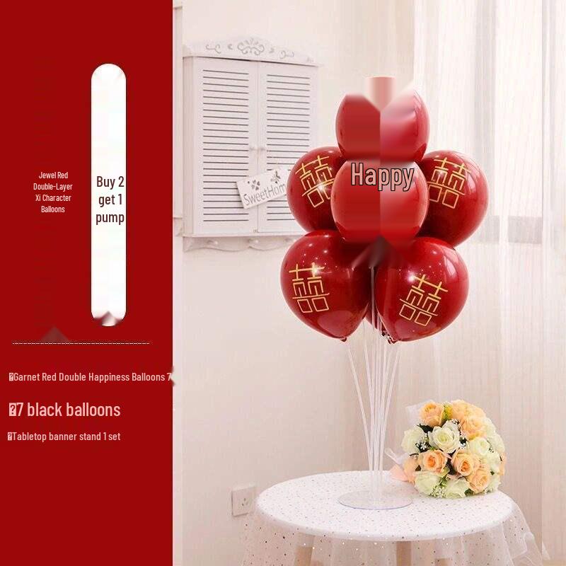 Romantic Wedding Room Balloon Decoration Set for Bedroom and Table