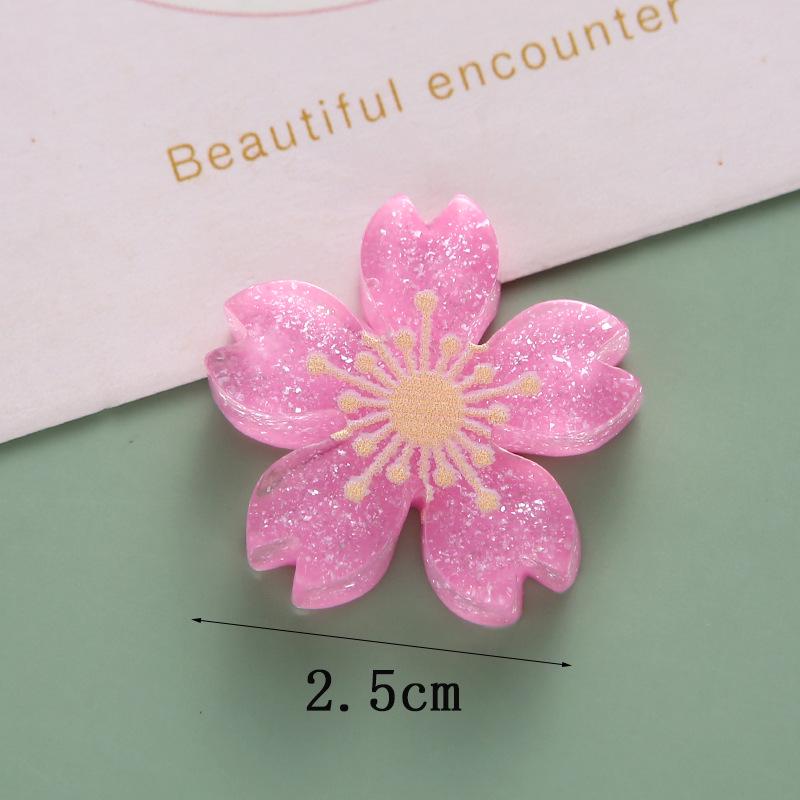 

Sweet Cherry Blossom Resin Flower Bookmark & Jewelry DIY Material - Phone Case & Hair Accessories 26mm