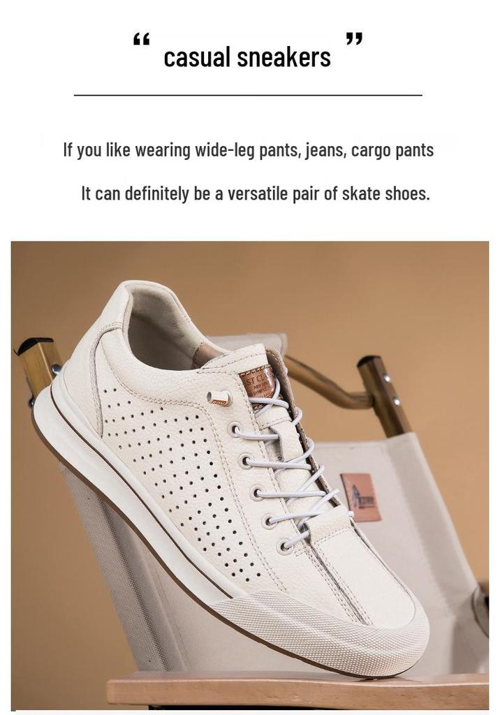 Men's Breathable Mesh Loafers - Versatile Spring Fashion White Casual Shoes