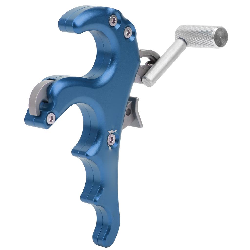 Metal Release Aids Four Fingers Grip Thumb Caliper Trigger Compound Bow Accessoriesblue