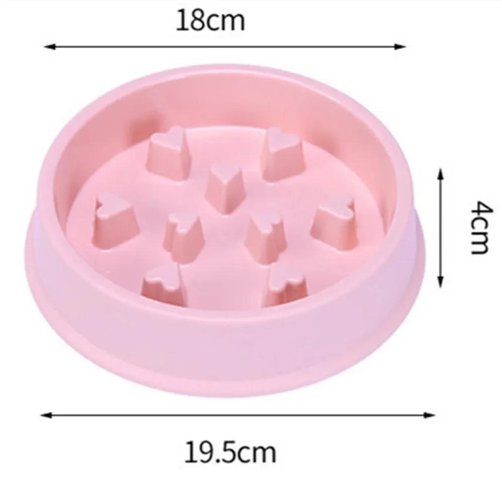 Anti Choking Anti-Gulping Slow Feeder Plastic Pet Dog and Cat Eating Dish Bowl 2021 New Food Plate