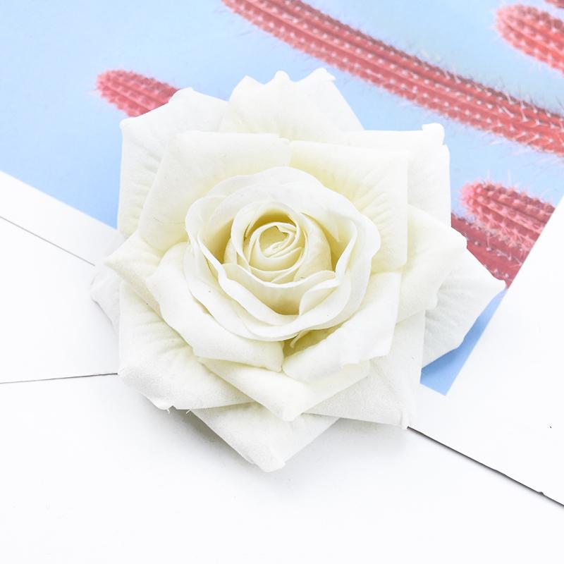 50/100 Pieces Artificial Flowers for Home Decoration Wedding Bridal Accessories Clearance Diy Gifts Boxes Scrapbook Bride Brooch