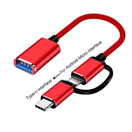 OTG Converter Fast 2 In 1 Transmission Multifunctional Micro USB Type-C To USB3.0
