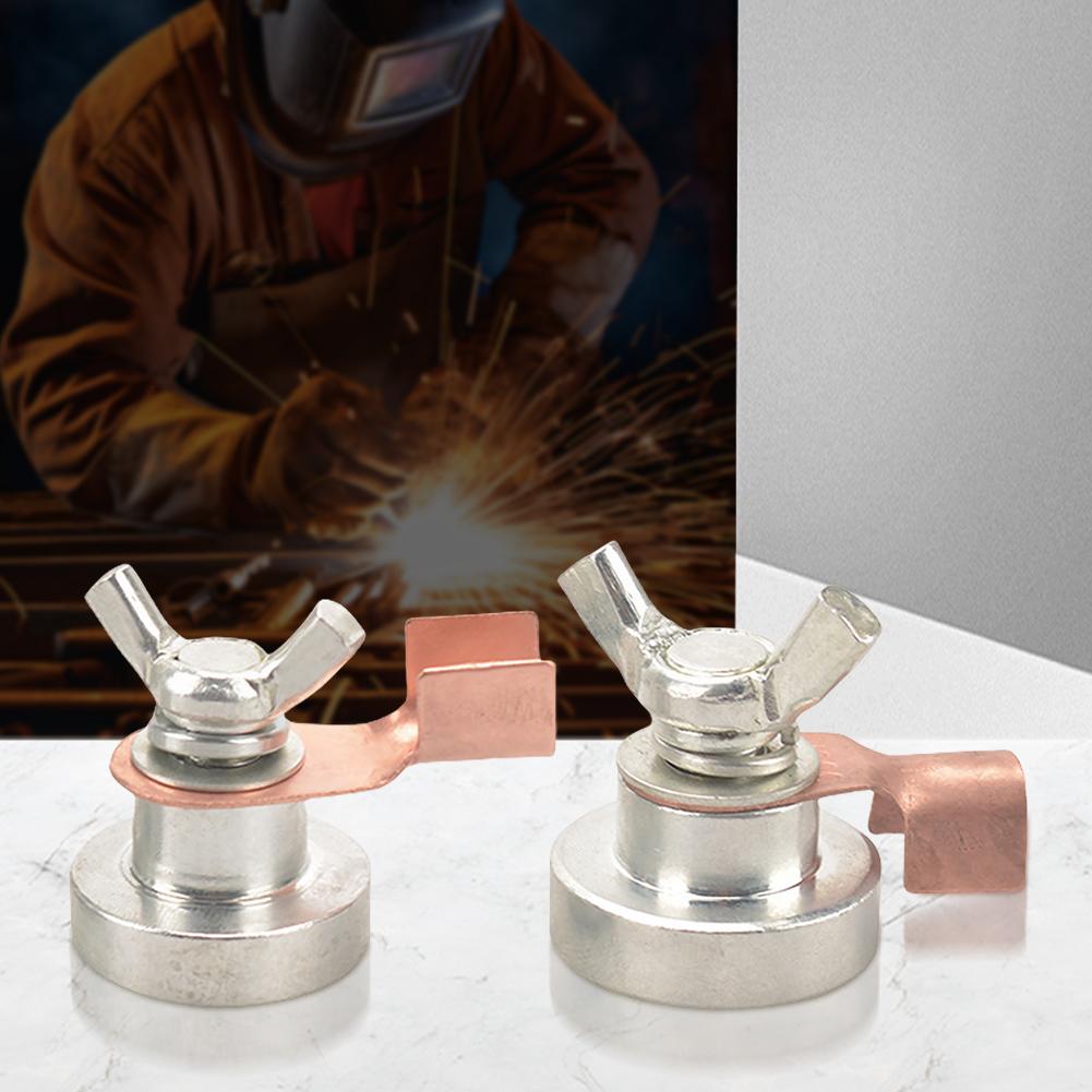 2 st Svetshållare Jordklämma Verktyg Svetsare Svetsning Stark Magnetisk Jordningsverktyg Magnetisk Jordningsenhet Svetseverktyg