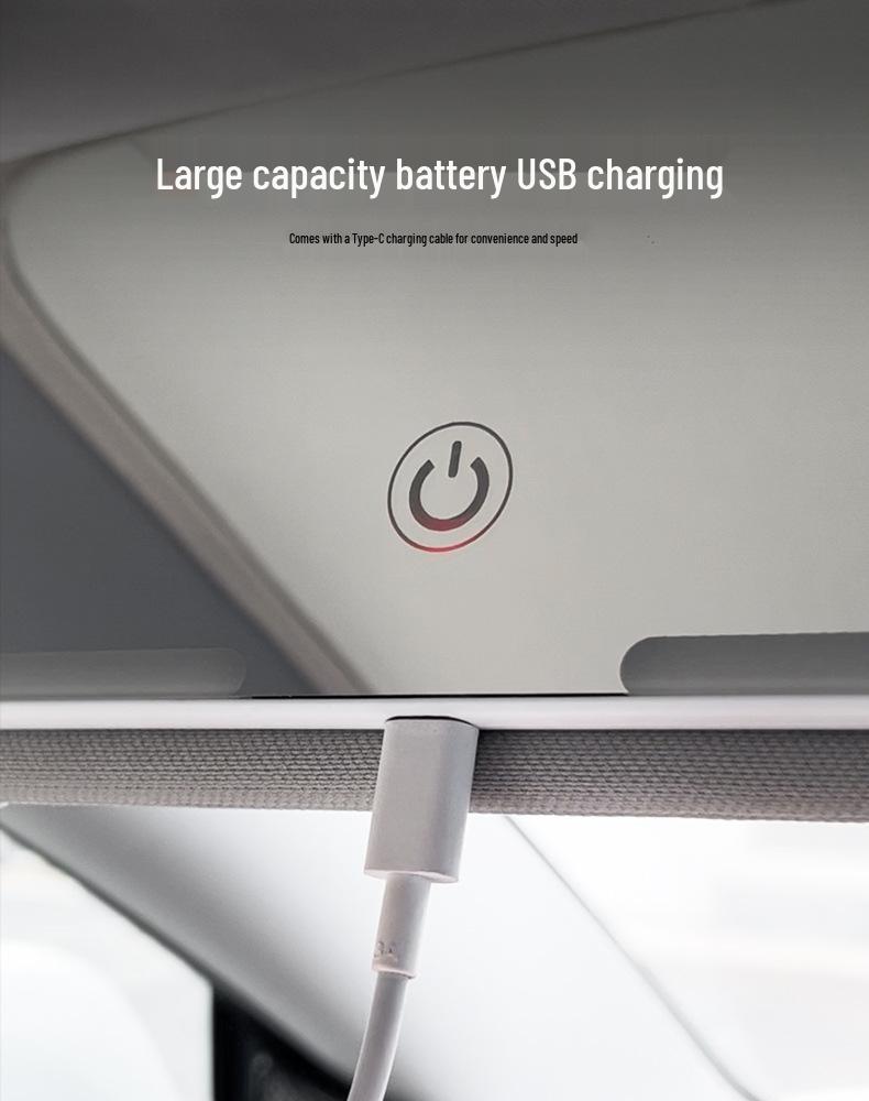 LED Car Sun Visor Makeup Mirror with Three-Speed Dimming