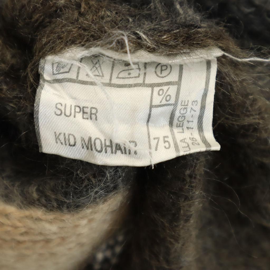 80er Jahre Made in Italy Vintage Langarm Strickjacke Braun Damen Gebraucht