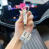 Creative Diamond Rope Dice Car Key Chain Pendant Personality Full Diamond Sieve Bag Accessories Fashion Backpack Gifts